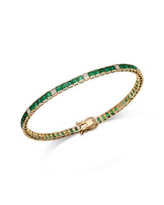 Gemstone & Diamond Bracelet in 14K Yellow Gold