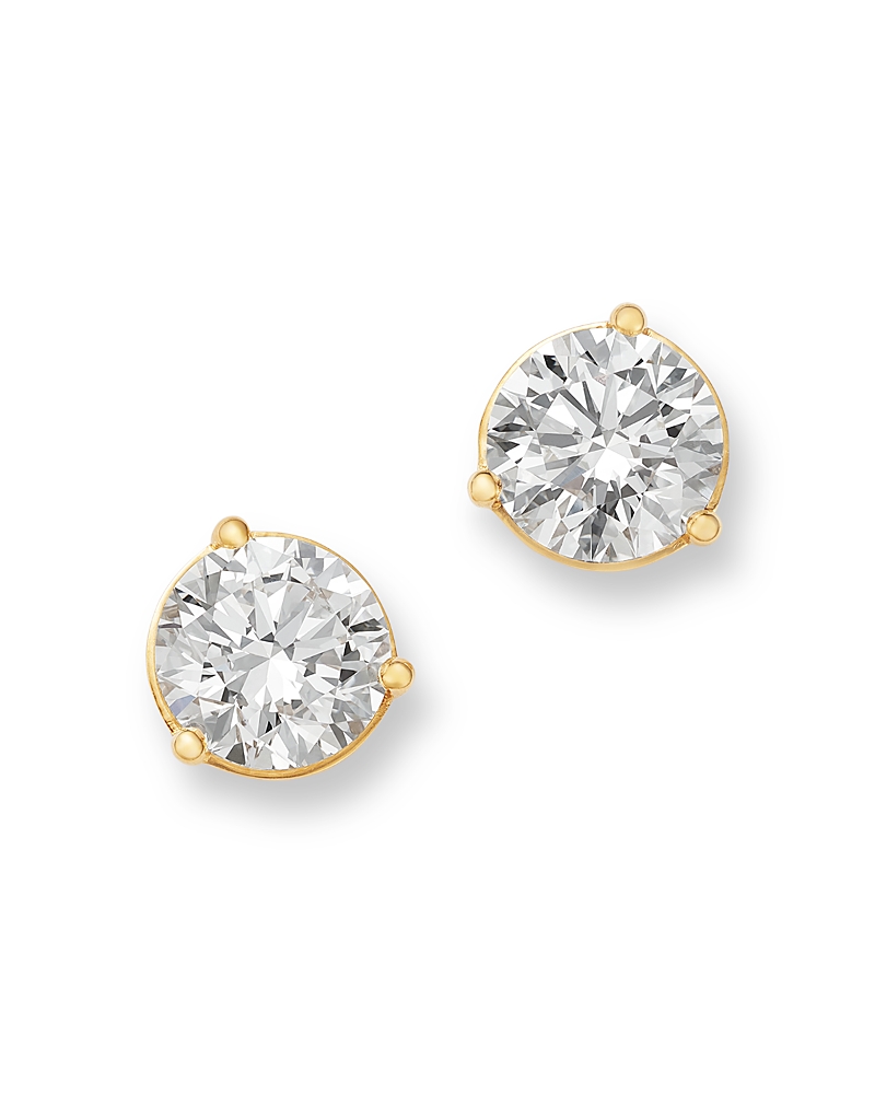 Bloomingdale's Fine Collection Certified Lab Grown Diamond Stud Earrings in 18K Yellow Gold, 6.0 tcw