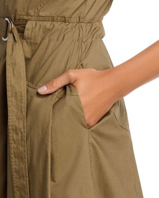 Ruched Puff Sleeve Midi Dress