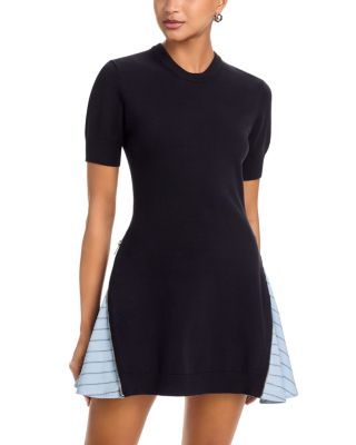 Short Sleeve Combo Mini Dress