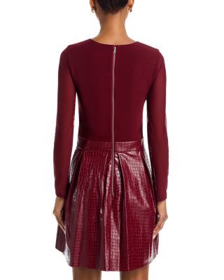 Chara Croc Embossed Pleated Dress