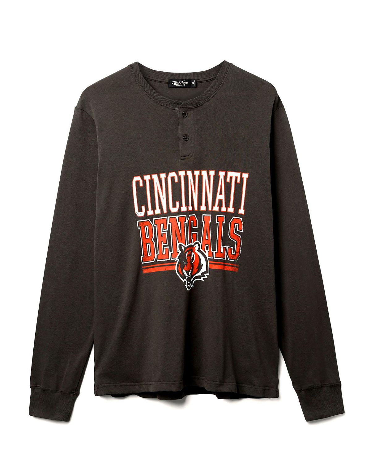 Junk Food Clothing Unisex Nfl Cincinnati Bengals Long Sleeve Henley