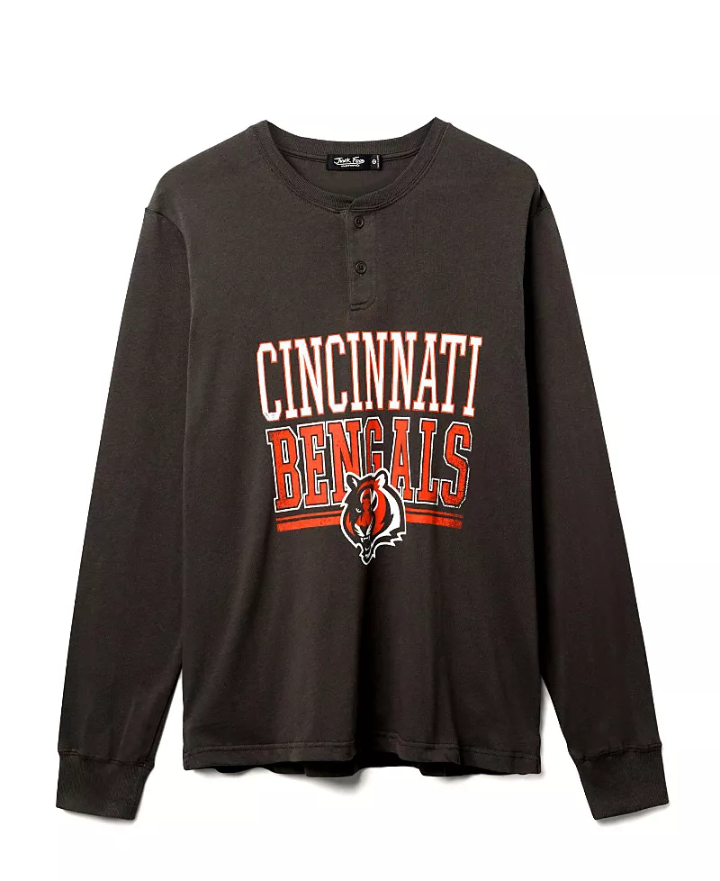 Junk Food Clothing Unisex Nfl Cincinnati Bengals Long Sleeve Henley