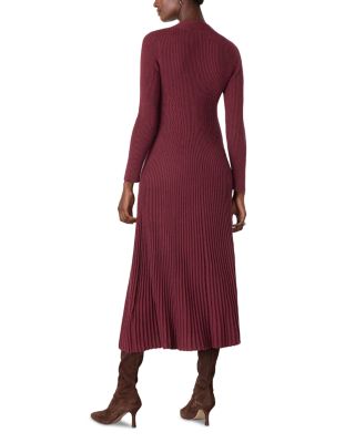 V Neck Cable Ribbed Knit Dress