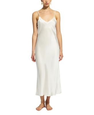Ginia Silk Long V Neck Nite