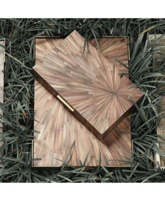 Palm Marquetry Decorative Tray