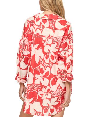 Rio Button Front Linen Cover Up Tunic & Rio Linen Cover Up Shorts