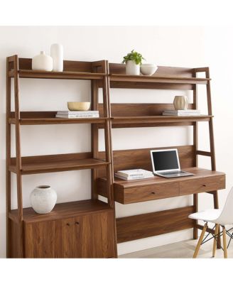 Bixby 2-Piece Wood Office Desk and Bookshelf