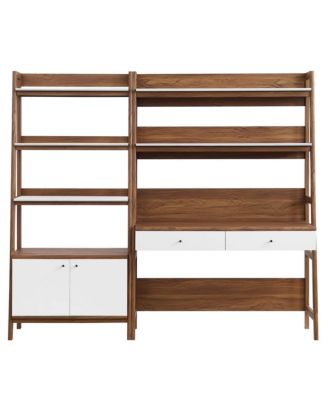 Bixby 2-Piece Wood Office Desk and Bookshelf