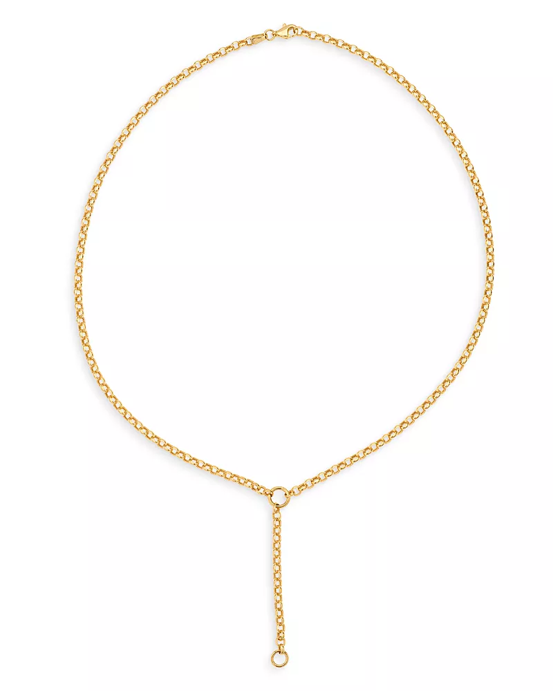 Adina Reyter 14K Yellow Gold Rolo Link Chain Lariat Necklace, 18