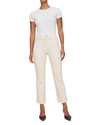 Patti High Rise Straight Corduroy Jeans in Manilla