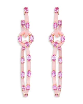 Dolce Pink Opal & Pink Sapphire Earrings in 18K Rose Gold