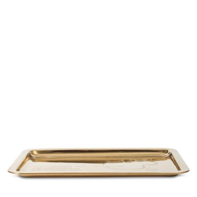 Lemon Drop Brass Finish Tray