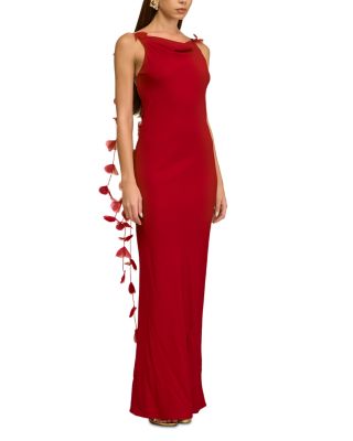 Nymeria 3D Floral Open Back Gown