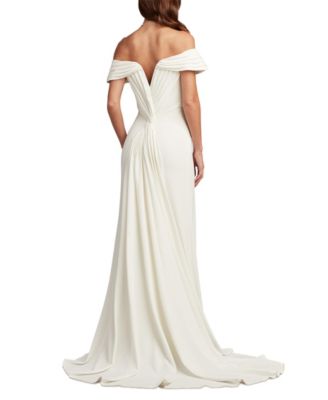 Winslow Pleated V-Back Gown