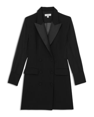 Adina Sheer Sleeve Tuxedo Mini Dress