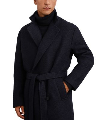 Clavis Boucl&eacute; Belted Double Breasted Overcoat