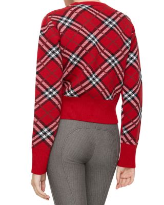 Gaia Check Wool Cashmere Blend Sweater - Exclusive