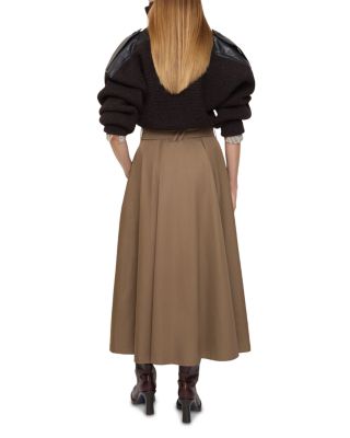 Brenda Gabardine Trench Midi Skirt