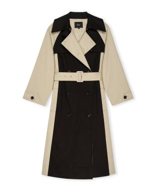 Maud Colorblocked Trench Coat