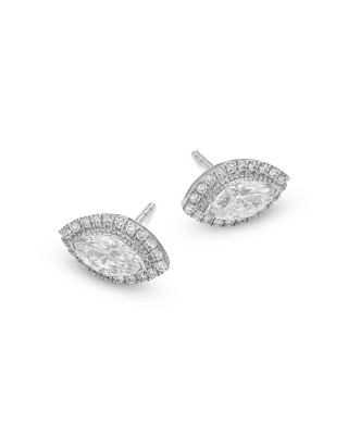 Luxe Collection Certified Lab Grown Diamond Marquis Stud Earrings in 14K Gold, 0.95 tcw