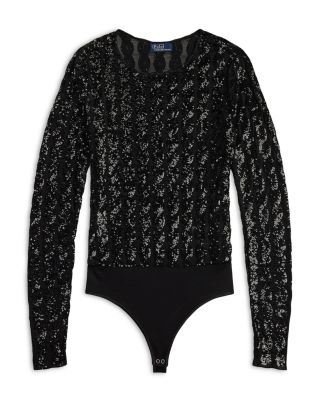 Cable Sequin Mesh Bodysuit