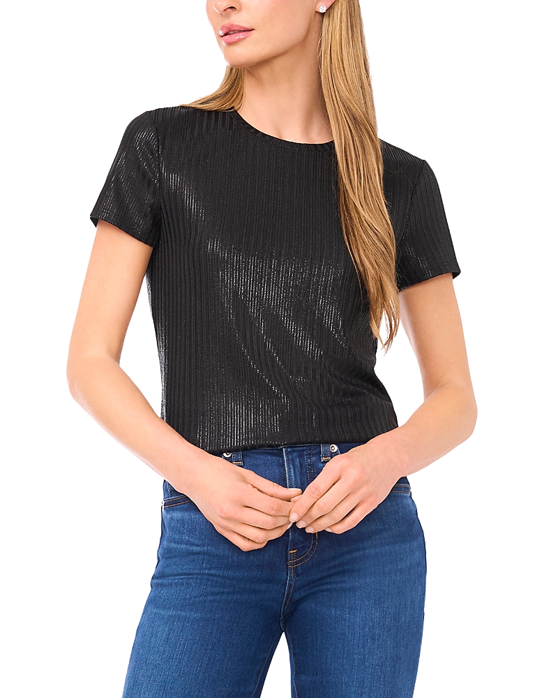 Ted Baker Piper Knit Short Sleeve Top In Black