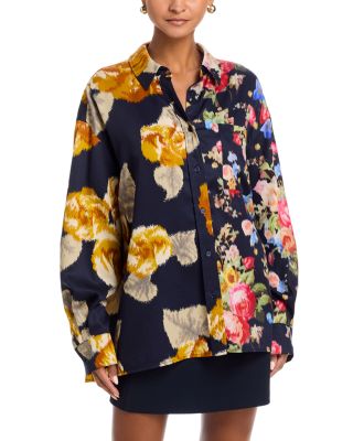 Floral Button Front Shirt