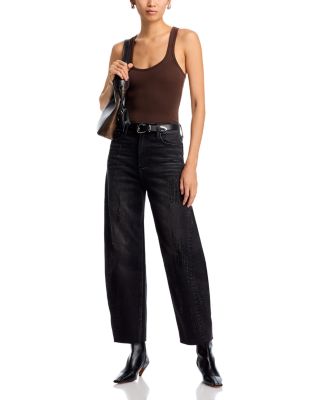 Parker x Jingle High Rise Ankle Barrel Jeans in Black