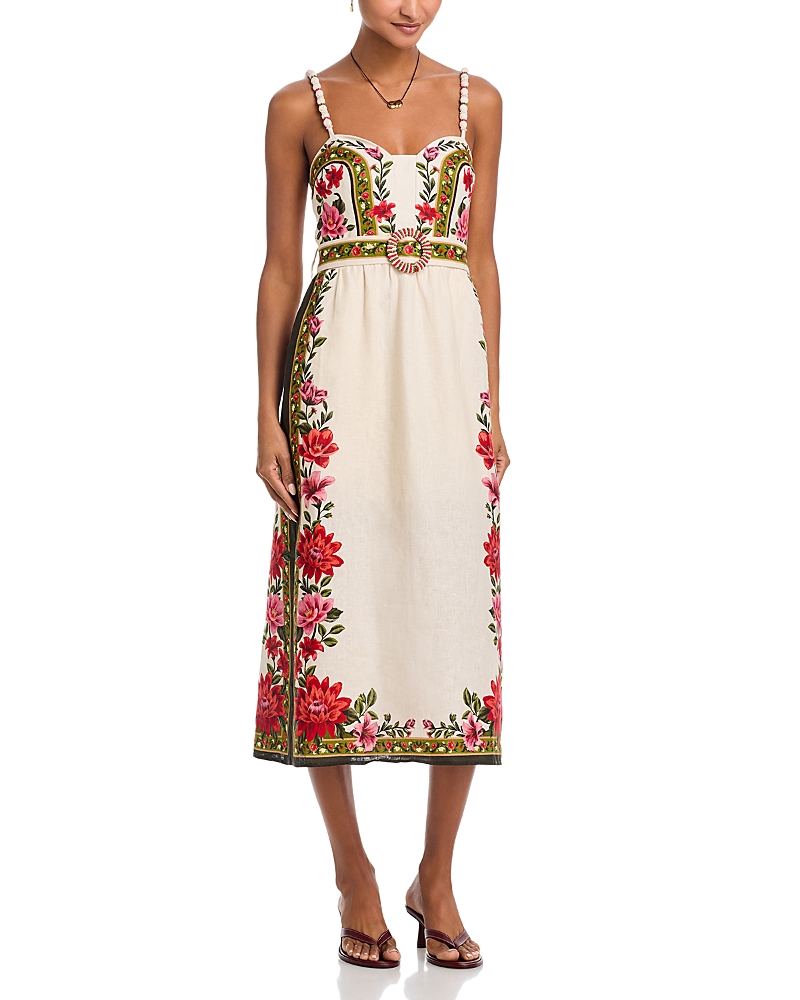 Farm Rio Wonder Sand Sleeveless Dress