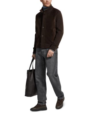 Oasi Cashmere & Suede M&eacute;lange Shirt Jacket