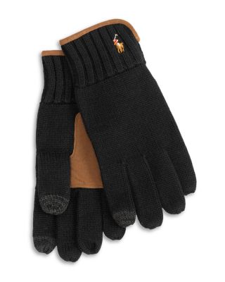 Suede Trim Touch Gloves