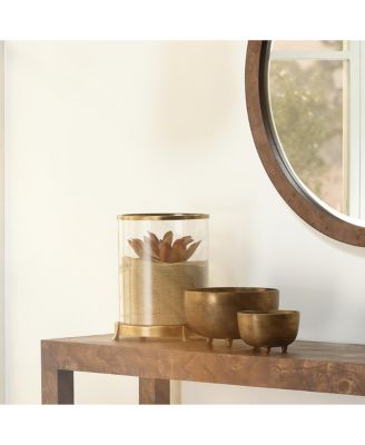 Relic Metal Footed Decorative Bowl - Large