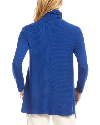 Ribbed Drape Front Cardigan