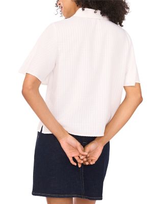 Flutter Sleeve Collar Button Down Shirt