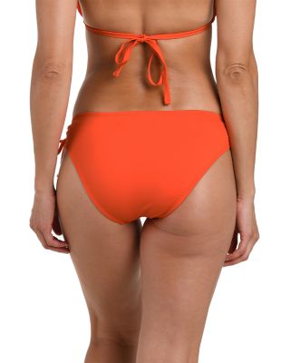 Island Gathered Halter Bikini Top & Side Tie Hipster Bikini Bottom