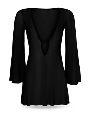 Lidi Plunge Neck Swim Cover-Up 