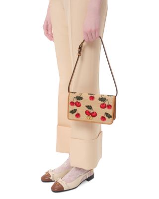 Mini Cherryfic VLogo Jacquard Raffia Bag