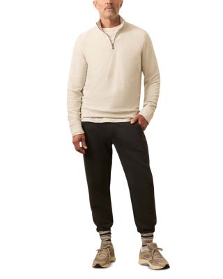Textured Knit Quarter Zip Sweater