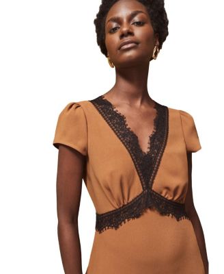 Lace Trim Maxi Dress