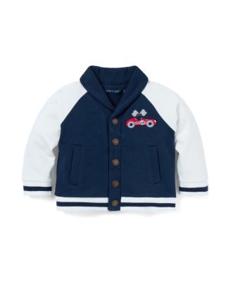 Boys' Baby Race Car Shawl Collar Cardigan - Baby