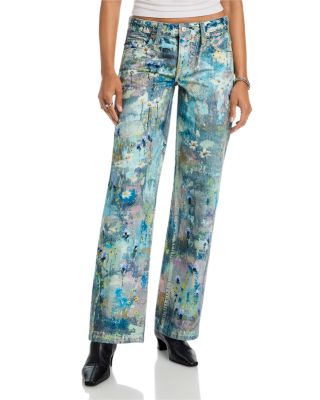We The Free Tennessee Low Rise Illusions Jeans in Floral Canvas