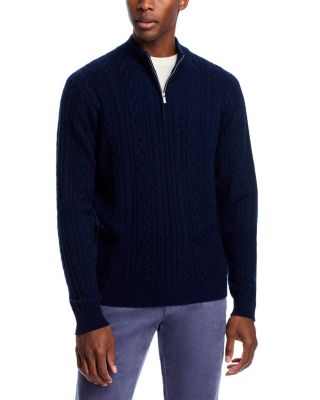 Crescent Ridge Cable Knit Quarter Zip Sweater
