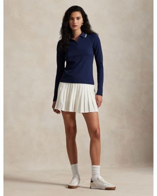 Cable Quarter-Zip Long-Sleeve Polo Shirt