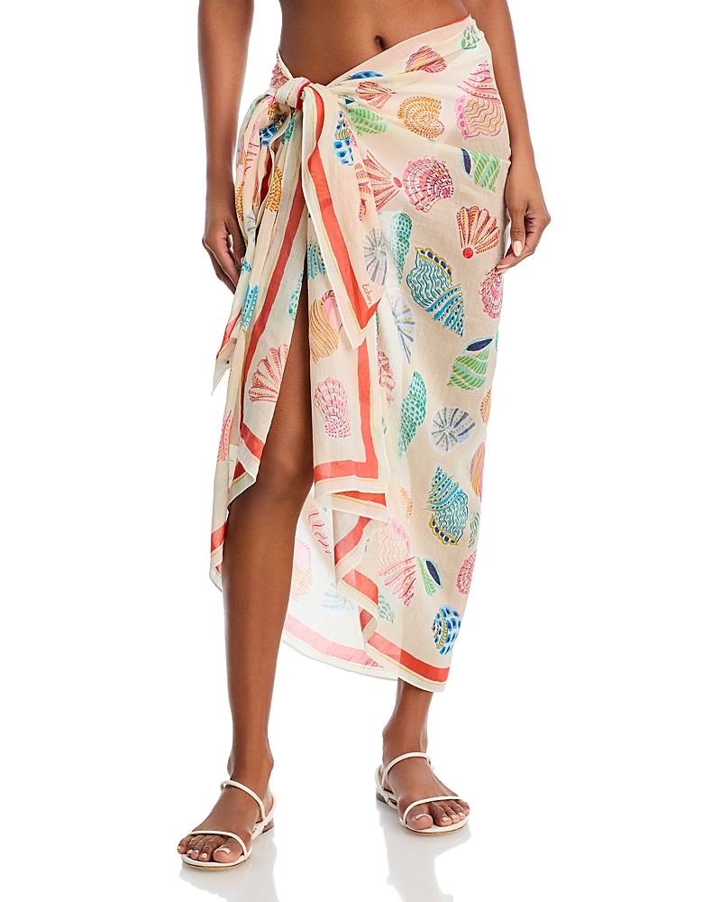 Echo Sea Shells Sarong Swim Cover-up In Multi