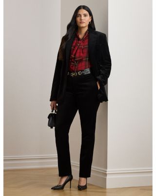 Stretch Velvet Blazer