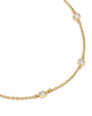 Diamond Bezel Station Bracelet in 14K Yellow Gold, 0.25 tcw
