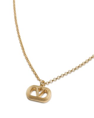 Logo Pendant Necklace, 16.5"