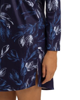 Loungy Nights Printed Long Sleeve Nightgown