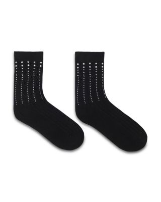 Rhinestone Cotton Socks